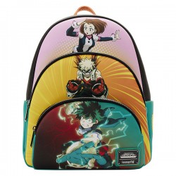 Mini Sac à dos Loungefly MY HERO ACADEMIA Triple Pocket Scene