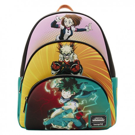 Mini Sac à dos Loungefly MY HERO ACADEMIA Triple Pocket Scene