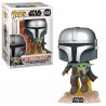Figurine Pop STAR WARS - THE MANDALORIAN - Mando Flying & Child
