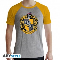 T-shirt Poufsouffle - HARRYPOTTER - Homme gris et jaune