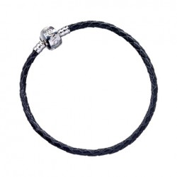 Bracelet à charms - HARRY POTTER - Cuir noir